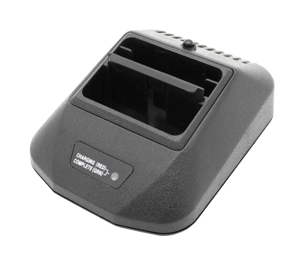 Schwarze Ladestation mit rechteckiger Aufnahmeschacht und LED-Anzeige auf der Vorderseite